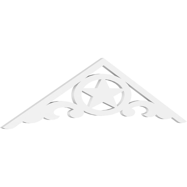 Ekena Millwork Pitch Austin Architectural Grade PVC Gable Pediment, 72"W x 18"H x 1"P (6/12) GPP072X018X100AUS - main